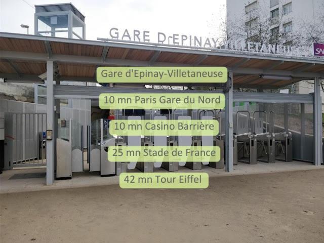 Free Private Parking - 15Mn Paris - 5Mn Walk Train Station - All Equipped - Terrace - Garden - Stade De France - Casino D'Enghien - Hippodrome, Universite 塞纳河畔埃皮奈 外观 照片